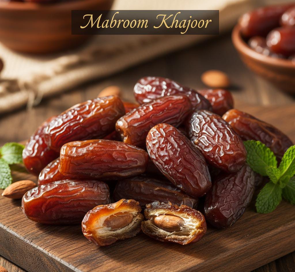 1KG Premium Mabroom Khajoor - Delightfully Chewy & Mildly Sweet