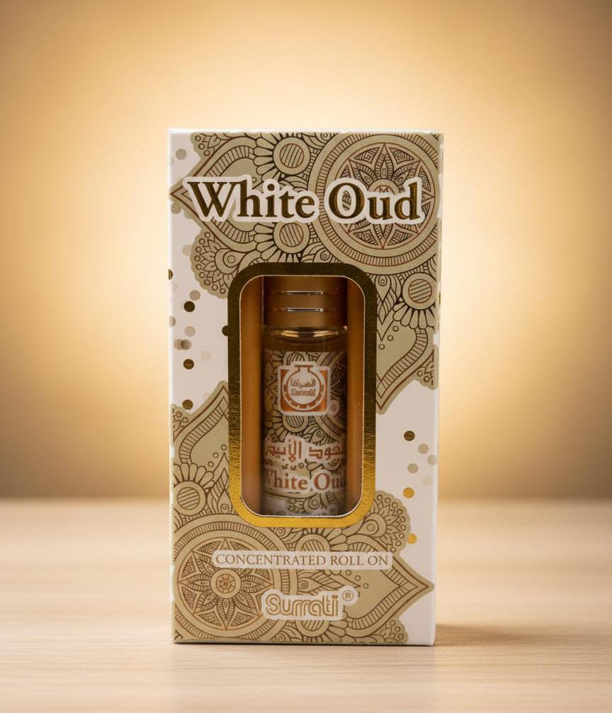 Luxury White Oud Perfume Oil by Surrati 6ml Concentrated Roll-On (Saudi Arabian Attar)