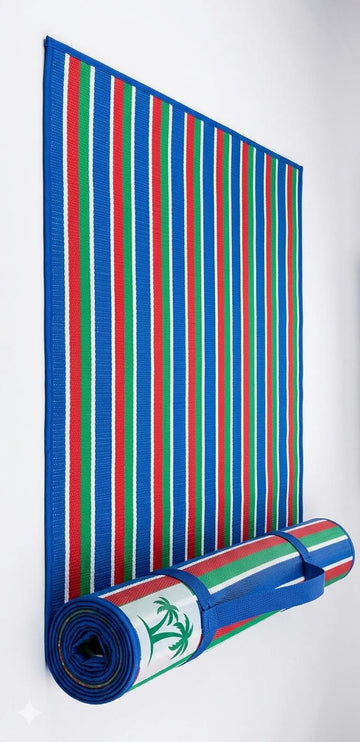 Portable Hajj & Umrah Travel Mat – Foldable, Lightweight Prayer & Sleeping Mat with Built-in Carry Handle