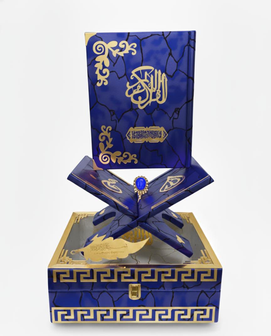 Luxury Quran Set with Matching Rehal And Digital Counter Available in Five Different Colours.